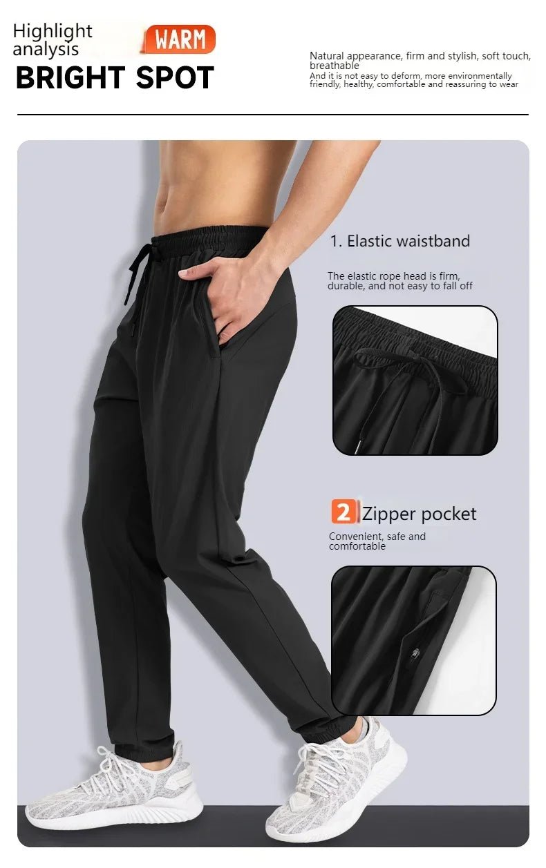 Men's sports trousers are loose, quick - drying, elastic, and suitable for casual running and fitness - TheGlamTrend14:173;5:4182XXLBlueMen's sports trousers are loose, quick - drying, elastic, and suitable for casual running and fitness