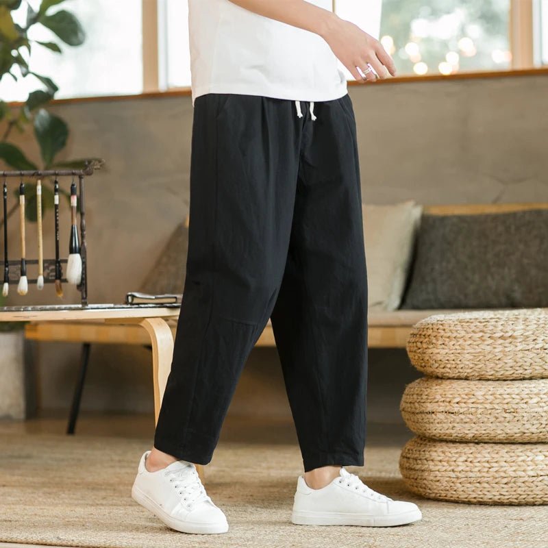 Men's Trousers Cotton Linen Fashion Casual Pants Solid Color Breathable Loose Shorts Straight Drawstring Pants Streetwear Men - TheGlamTrend14:100018786Green;5:3613863XL (75 - 84.5Kg)Green3XL (75 - 84.5Kg)Men's Trousers Cotton Linen Fashion Casual Pants Solid Color Breathable Loose Shorts Straight Drawstring Pants Streetwear Men