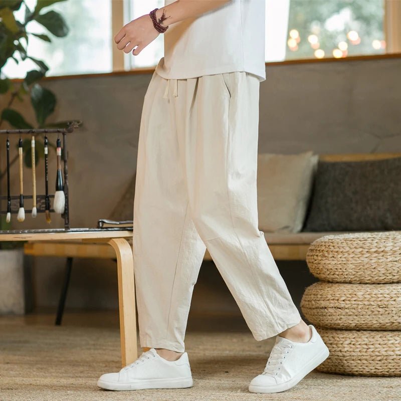 Men's Trousers Cotton Linen Fashion Casual Pants Solid Color Breathable Loose Shorts Straight Drawstring Pants Streetwear Men - TheGlamTrend14:100018786Green;5:3613863XL (75 - 84.5Kg)Green3XL (75 - 84.5Kg)Men's Trousers Cotton Linen Fashion Casual Pants Solid Color Breathable Loose Shorts Straight Drawstring Pants Streetwear Men
