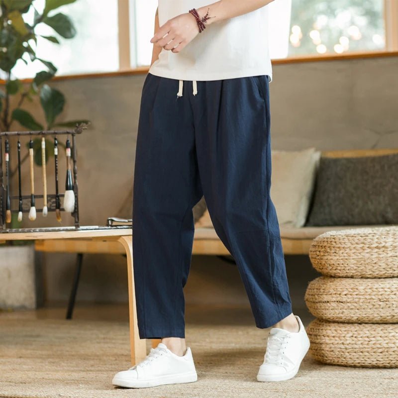 Men's Trousers Cotton Linen Fashion Casual Pants Solid Color Breathable Loose Shorts Straight Drawstring Pants Streetwear Men - TheGlamTrend14:100018786Green;5:3613863XL (75 - 84.5Kg)Green3XL (75 - 84.5Kg)Men's Trousers Cotton Linen Fashion Casual Pants Solid Color Breathable Loose Shorts Straight Drawstring Pants Streetwear Men