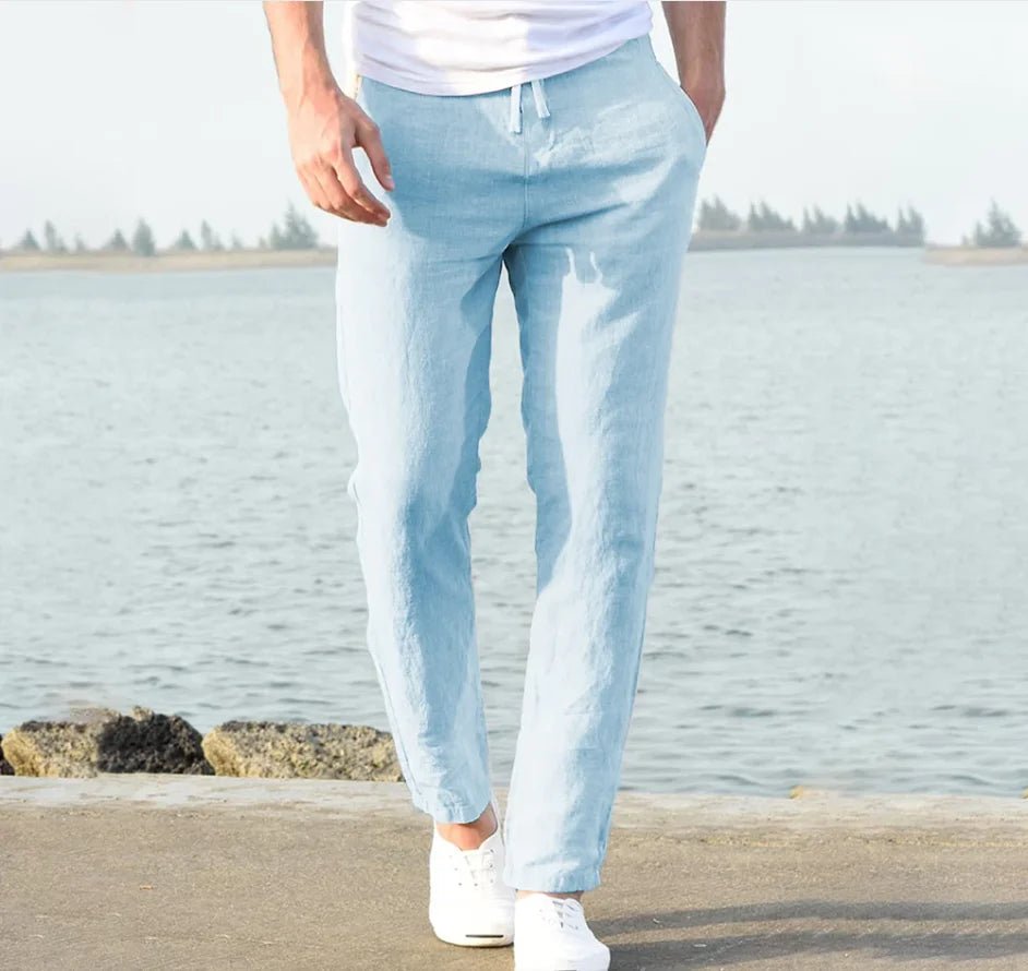 Men's Trousers Cotton Linen Fashion Casual Pants Solid Color Breathable Loose Shorts Straight Drawstring Pants Streetwear Men - TheGlamTrend14:200004889Picture color;5:4183Picture color 2XXXLMen's Trousers Cotton Linen Fashion Casual Pants Solid Color Breathable Loose Shorts Straight Drawstring Pants Streetwear Men