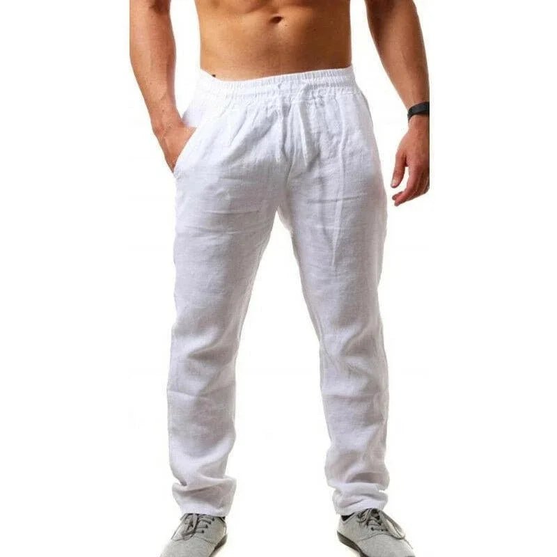 Men's Trousers Cotton Linen Fashion Casual Pants Solid Color Breathable Loose Shorts Straight Drawstring Pants Streetwear Men - TheGlamTrend14:202520811Image Color;5:200000990Image Color 44XLMen's Trousers Cotton Linen Fashion Casual Pants Solid Color Breathable Loose Shorts Straight Drawstring Pants Streetwear Men