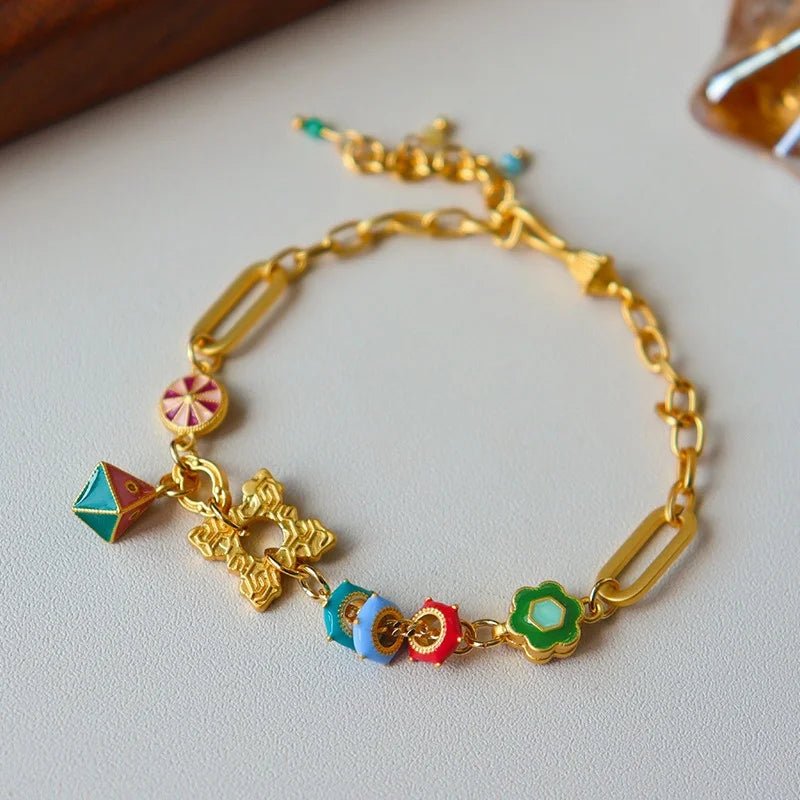 Modern Jewelry Elegant Temperament Multiple Colorful Enamle Chain Bracelets For Women Female Gifts Sweet Accessories Hot Sale - TheGlamTrend200001034:35869094Geometry - 2Geometry - 2Modern Jewelry Elegant Temperament Multiple Colorful Enamle Chain Bracelets For Women Female Gifts Sweet Accessories Hot Sale