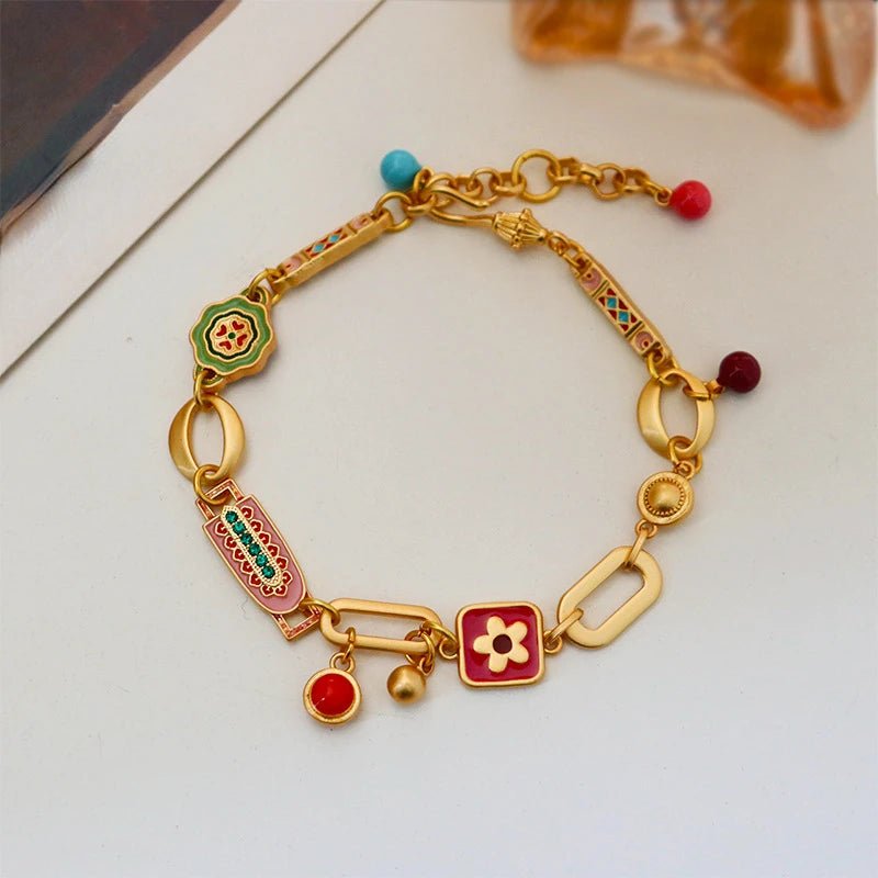 Modern Jewelry Elegant Temperament Multiple Colorful Enamle Chain Bracelets For Women Female Gifts Sweet Accessories Hot Sale - TheGlamTrend200001034:5740BraceletBraceletModern Jewelry Elegant Temperament Multiple Colorful Enamle Chain Bracelets For Women Female Gifts Sweet Accessories Hot Sale