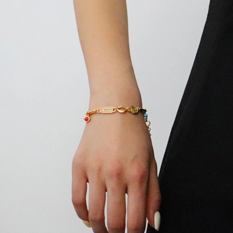 Modern Jewelry Elegant Temperament Multiple Colorful Enamle Chain Bracelets For Women Female Gifts Sweet Accessories Hot Sale - TheGlamTrend200001034:96235566Butterfly - 1Butterfly - 1Modern Jewelry Elegant Temperament Multiple Colorful Enamle Chain Bracelets For Women Female Gifts Sweet Accessories Hot Sale