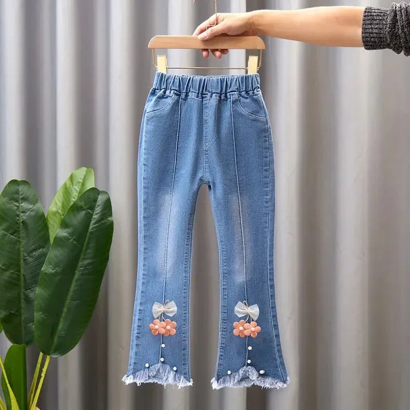 New Girls Denim Trousers Spring Autumn Fashion Girls Printed Jeans Bell - bottoms Kids Casual Elastic Trousers Blue Jeans Pants - TheGlamTrend14:200004890as picture 4;200000463:2000041959 - 10Tas picture 49 - 10TNew Girls Denim Trousers Spring Autumn Fashion Girls Printed Jeans Bell - bottoms Kids Casual Elastic Trousers Blue Jeans Pants