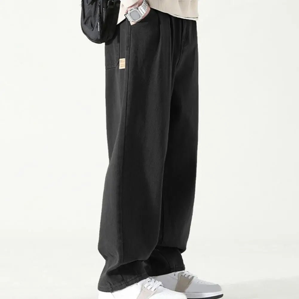 Pants for Men Trendy Wide - leg Trousers Breathable Wide - leg Men's Work Pants Retro Style Versatile Solid Color Trousers - TheGlamTrend14:200001438;200007763:201336100;5:6642XL2XLKhakiCHINAPants for Men Trendy Wide - leg Trousers Breathable Wide - leg Men's Work Pants Retro Style Versatile Solid Color Trousers