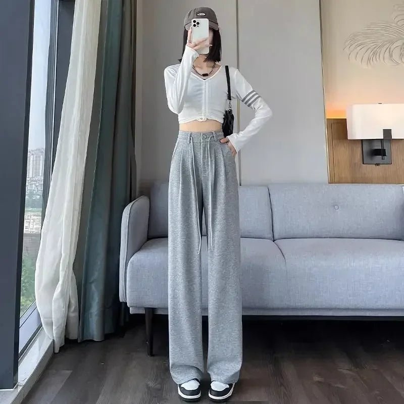Pants for Women Straight Leg High Waist Fluid Woman Trousers Original Outfits Aesthetic Slacks Chic and Elegant Casual Quality G - TheGlamTrend14:771Gray Pants;5:361385Gray PantsLPants for Women Straight Leg High Waist Fluid Woman Trousers Original Outfits Aesthetic Slacks Chic and Elegant Casual Quality G