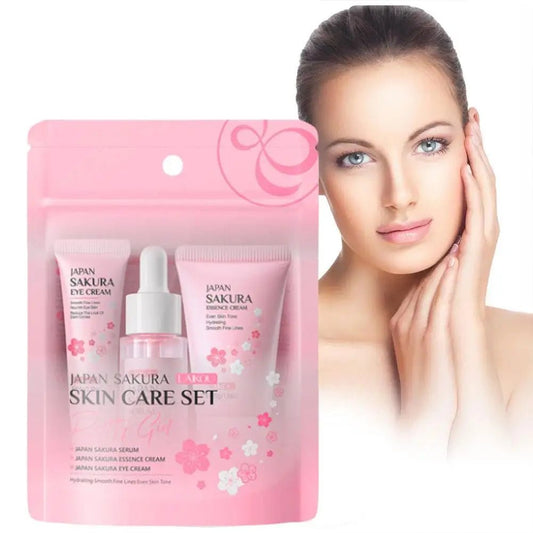 Sakura Skin Care Sets & Kits With Cleanser,Serum,Eye Cream,essence Cream Beauty Products For Women Gift Sets Routine Travel Kit - TheGlamTrend14:3654623PCS Set;200007763:2014410353PCS SetCNSakura Skin Care Sets & Kits With Cleanser,Serum,Eye Cream,essence Cream Beauty Products For Women Gift Sets Routine Travel Kit