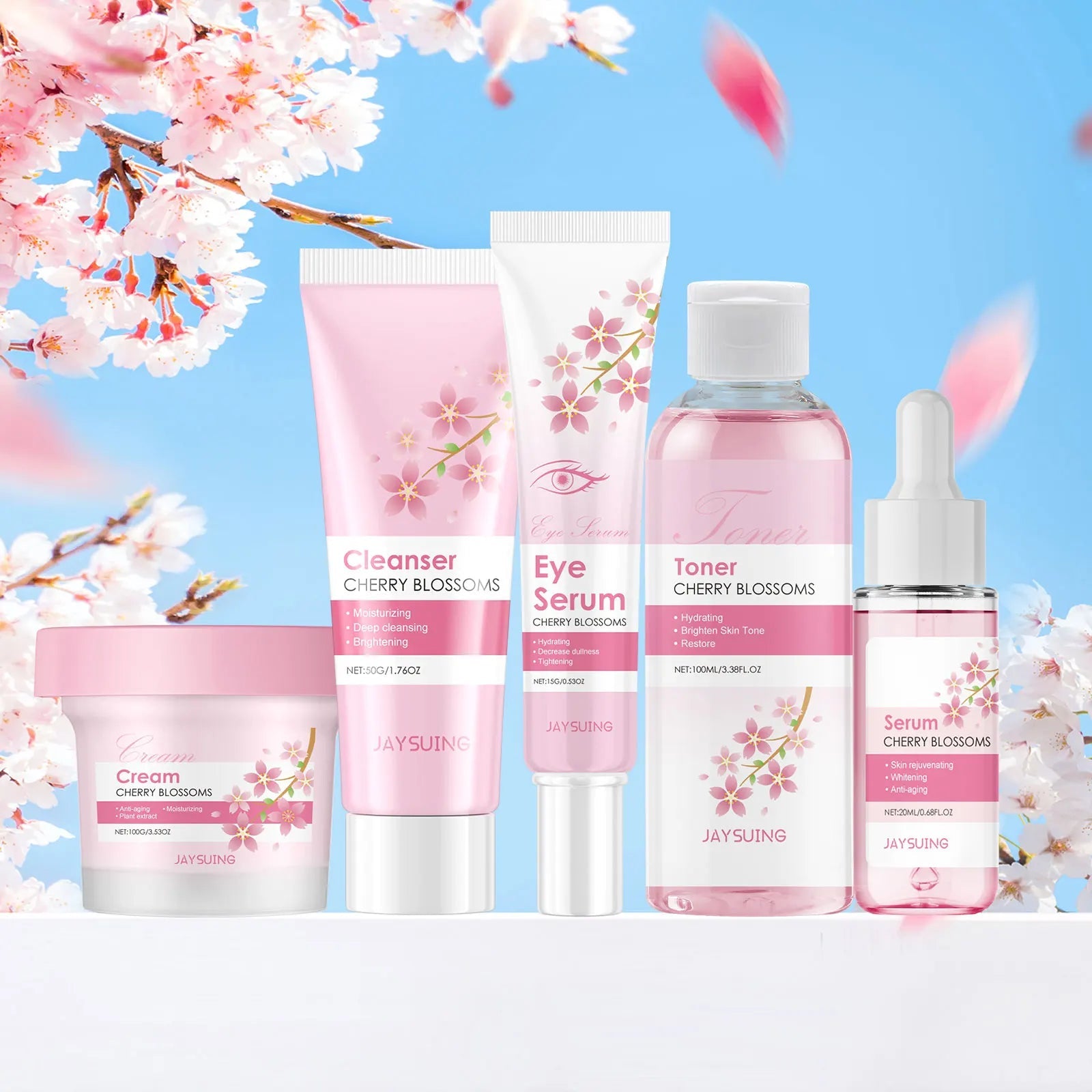 Sakura Skincare Set Moisturizer Face Cream Serum Toner Facial Cleanser Eye Cream Anti - Wrinkle Brighten Face Care Kit for Women - TheGlamTrend14:193Facial Cream 100gFacial Cream 100gSakura Skincare Set Moisturizer Face Cream Serum Toner Facial Cleanser Eye Cream Anti - Wrinkle Brighten Face Care Kit for Women