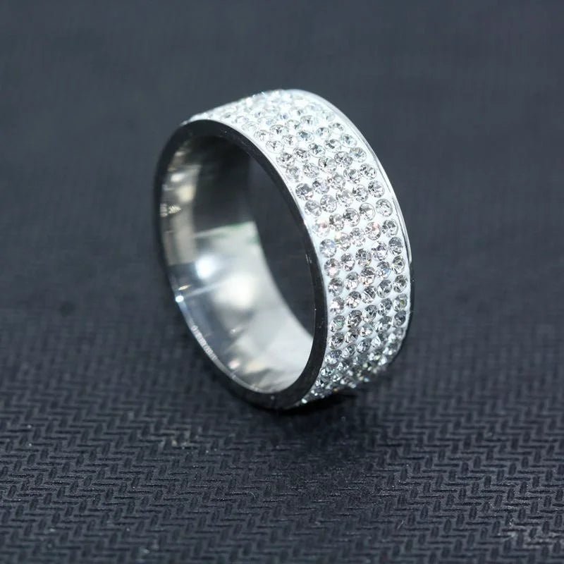 Shine Silver and Gold Color Women Ring Round Inlaid White Zircon Ring for Women Men Engagement Wedding Jewelry Gift - TheGlamTrend200000369:1583;200000783:29silversilver10Shine Silver and Gold Color Women Ring Round Inlaid White Zircon Ring for Women Men Engagement Wedding Jewelry Gift