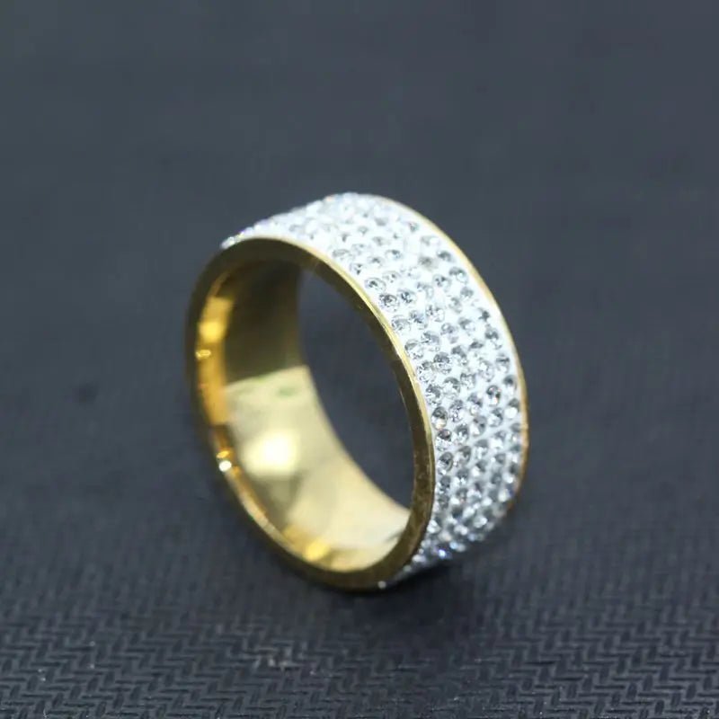 Shine Silver and Gold Color Women Ring Round Inlaid White Zircon Ring for Women Men Engagement Wedding Jewelry Gift - TheGlamTrend200000369:1663;200000783:193goldgold12Shine Silver and Gold Color Women Ring Round Inlaid White Zircon Ring for Women Men Engagement Wedding Jewelry Gift