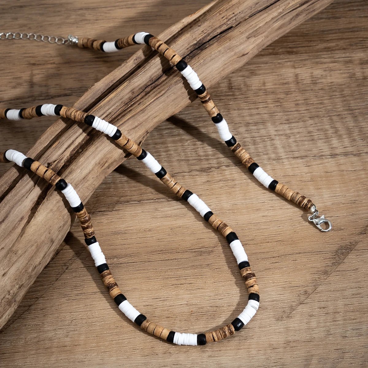 Small Wood and Polymer Clay Beads Chains Necklace and Bracelect Sets for Men Trendy Beaded Accessories on Hand/Neck 2023 Fashion - TheGlamTrend200001033:361180MultiMultiSmall Wood and Polymer Clay Beads Chains Necklace and Bracelect Sets for Men Trendy Beaded Accessories on Hand/Neck 2023 Fashion