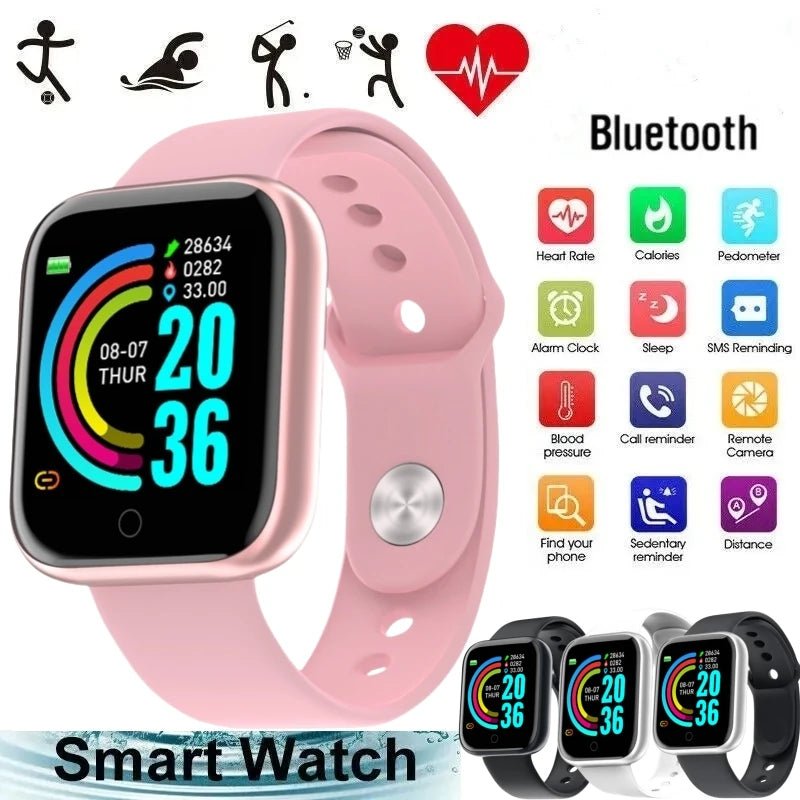 Smart Watches For Women Men Bluetooth Connect Phone Player Music Control Fitness Heart Rate Monitor Sport Bracelet Digital Y68 - TheGlamTrend14:173Blue 116PlusBlue 116PlusSmart Watches For Women Men Bluetooth Connect Phone Player Music Control Fitness Heart Rate Monitor Sport Bracelet Digital Y68
