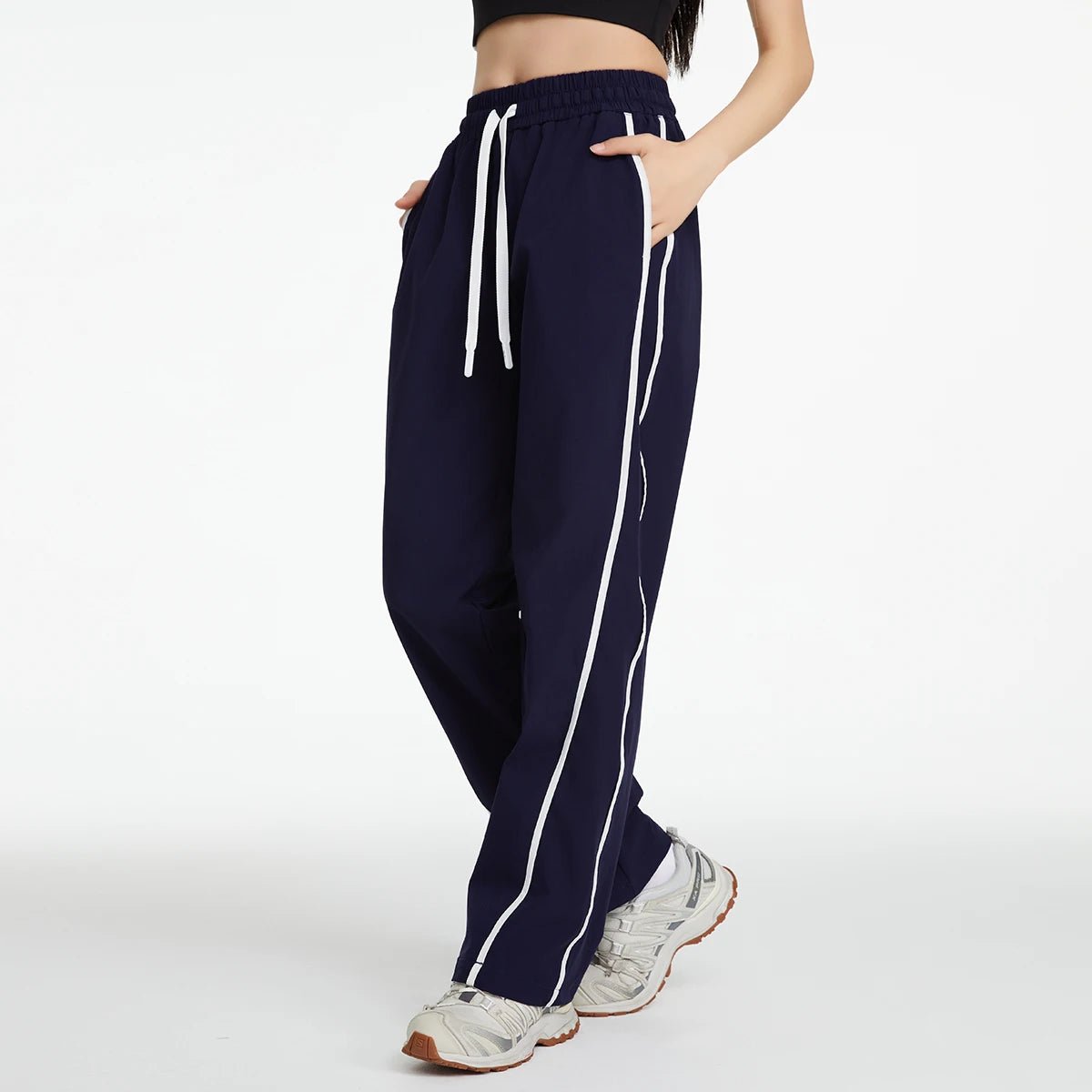 Sports Trousers for Women in Summer Cool Windproof Outdoor Mountaineering Loose Casual Wide - leg Pants Sun Protection Trousers - TheGlamTrend14:173NavyBlue;5:100014065NavyBlueXLSports Trousers for Women in Summer Cool Windproof Outdoor Mountaineering Loose Casual Wide - leg Pants Sun Protection Trousers