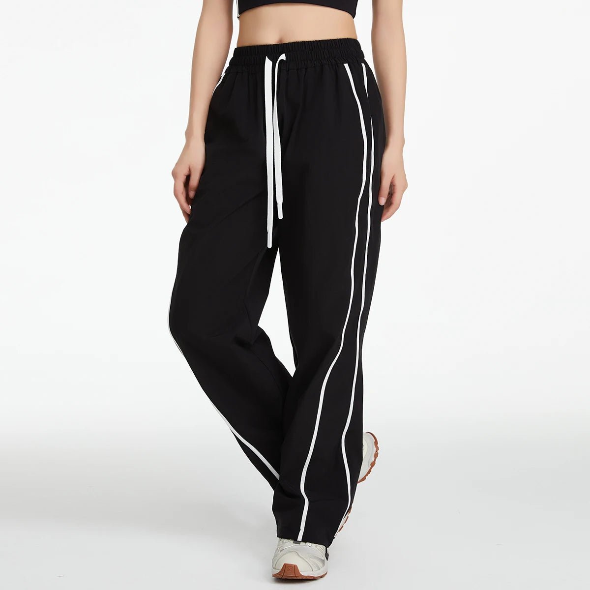 Sports Trousers for Women in Summer Cool Windproof Outdoor Mountaineering Loose Casual Wide - leg Pants Sun Protection Trousers - TheGlamTrend14:193Black;5:361386BlackMSports Trousers for Women in Summer Cool Windproof Outdoor Mountaineering Loose Casual Wide - leg Pants Sun Protection Trousers