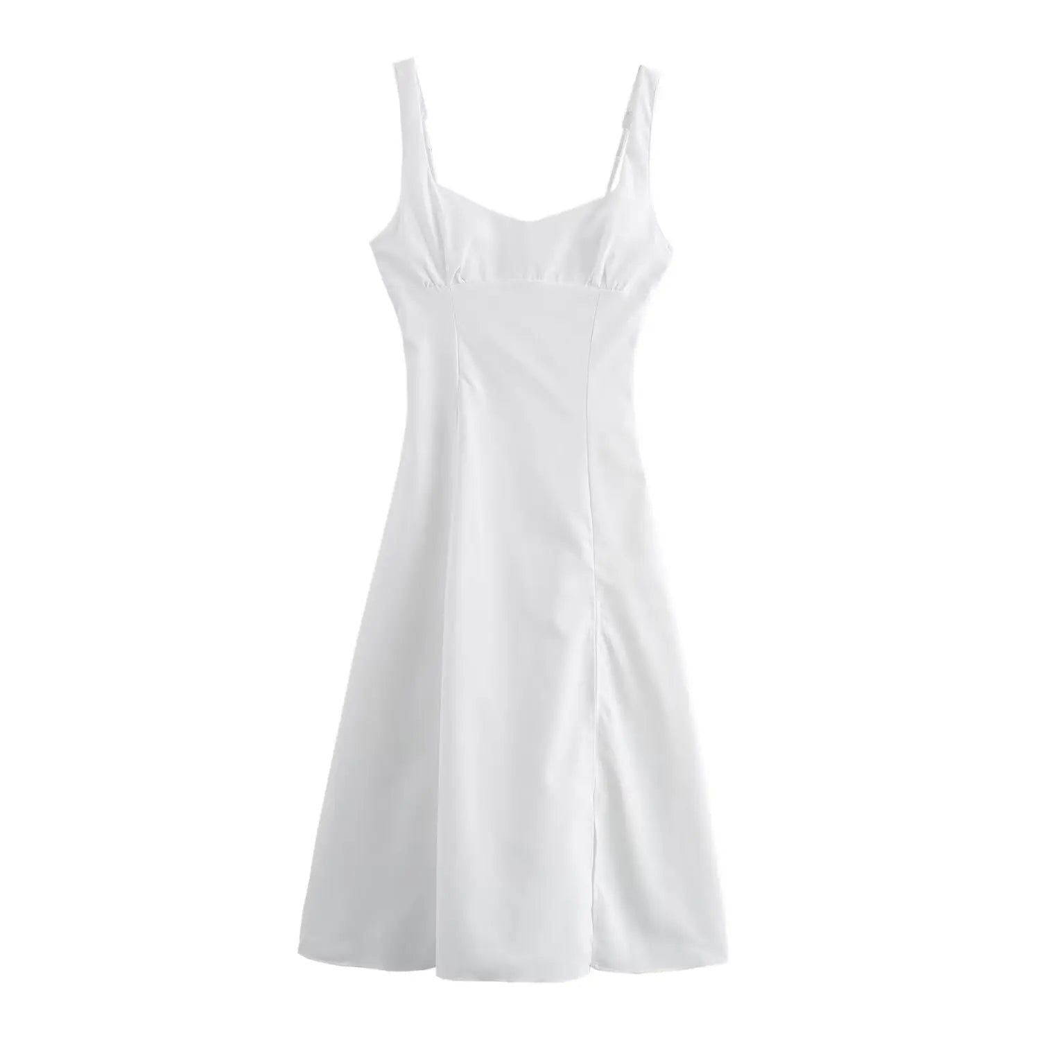 TRAFZA Elegant Sexy Halter Solid Dress Women's New 2025 Summer Fasion Holiday Casual Dress Backless Zipper Long Dress - TheGlamTrend14:29White;5:361385WhiteLTRAFZA Elegant Sexy Halter Solid Dress Women's New 2025 Summer Fasion Holiday Casual Dress Backless Zipper Long Dress