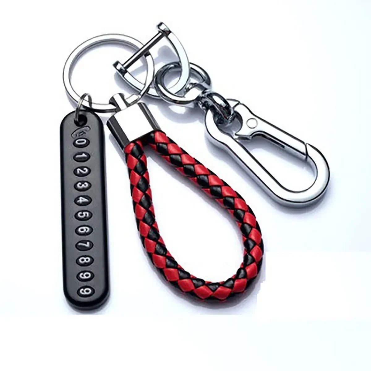 Trendy DIY Mobile Phone Number Plate Pendant Keychain for Men Punk Simple Woven Leather Rope Anti - lost Car Key Chain Accessories - TheGlamTrend14:29Style 2Style 2Trendy DIY Mobile Phone Number Plate Pendant Keychain for Men Punk Simple Woven Leather Rope Anti - lost Car Key Chain Accessories