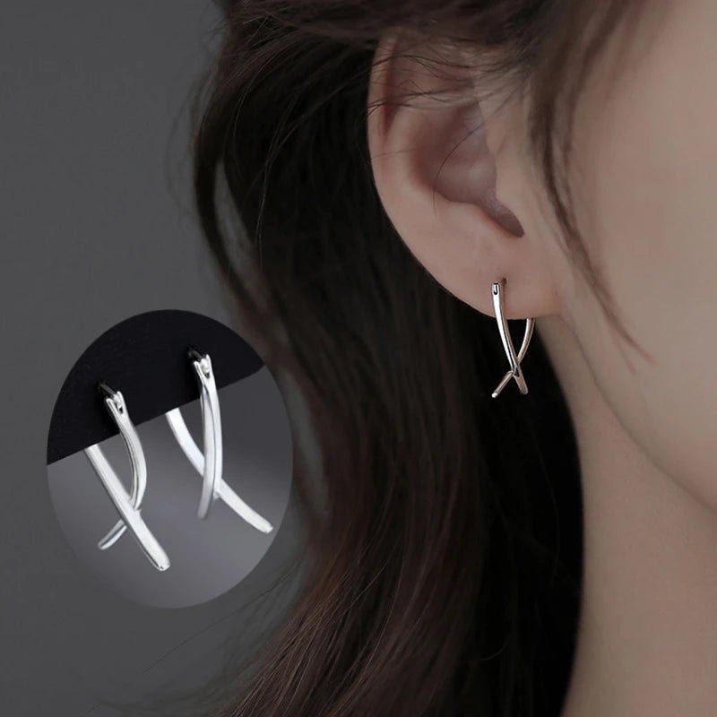 Trendy Jewelry Simply Earrings Unique Geometry Earrings For Women Gift Earings Fashion Jewelry Korean Silver Color Earrings - TheGlamTrend200001034:361180qd388qd388Trendy Jewelry Simply Earrings Unique Geometry Earrings For Women Gift Earings Fashion Jewelry Korean Silver Color Earrings