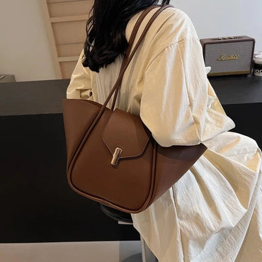 ‌Trendy PU Tote Bags for Women 2025 Oversized Commuter Bag Fashionable Work Purse Lightweight Beach Shopping Shoulder Bag - TheGlamTrend14:200005100Coffee‌Trendy PU Tote Bags for Women 2025 Oversized Commuter Bag Fashionable Work Purse Lightweight Beach Shopping Shoulder Bag
