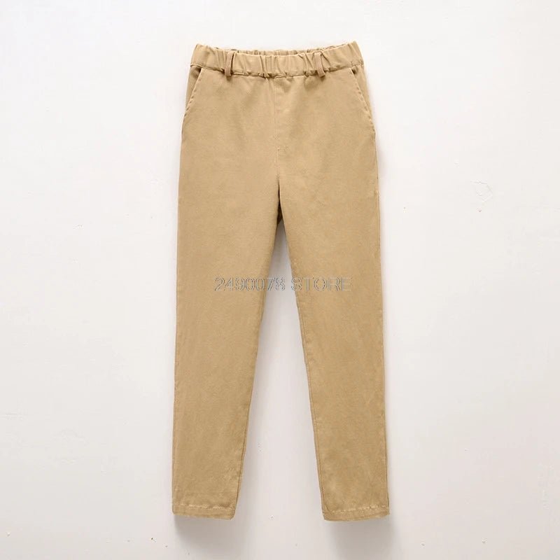 Trousers For Boys 100% Cotton Formal School Performance Suit Pant Brand Gentle Kids Wedding Trousers Menino Sports Pants 4 - 16Y - TheGlamTrend14:200001438khaki pants;200000463:200000986khaki pants4TTrousers For Boys 100% Cotton Formal School Performance Suit Pant Brand Gentle Kids Wedding Trousers Menino Sports Pants 4 - 16Y
