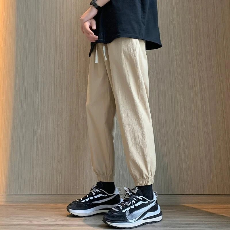 Trousers For Men Black Summer Linen Cropped Thin Casual Pants Man Cotton Slacks Luxury Cheap Korean Style Trend Vintage New In - TheGlamTrend14:193Khaki Pants;5:200000991Khaki Pants5XLTrousers For Men Black Summer Linen Cropped Thin Casual Pants Man Cotton Slacks Luxury Cheap Korean Style Trend Vintage New In