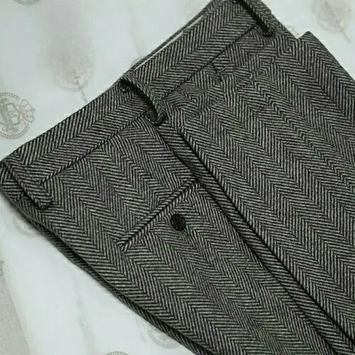 Trousers for Men Gray Herringbone Men's Trousers Retro Autumn Wool Tweed Pants Men's Clothing Plus Size for Gentleman Trousers - TheGlamTrend14:173grey Herringbone;5:100010481grey Herringbone34Trousers for Men Gray Herringbone Men's Trousers Retro Autumn Wool Tweed Pants Men's Clothing Plus Size for Gentleman Trousers