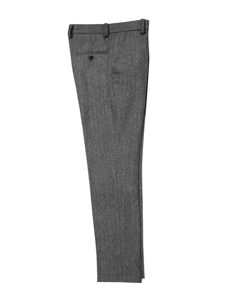 Trousers for Men Gray Herringbone Men's Trousers Retro Autumn Wool Tweed Pants Men's Clothing Plus Size for Gentleman Trousers - TheGlamTrend14:173grey Herringbone;5:100010481grey Herringbone34Trousers for Men Gray Herringbone Men's Trousers Retro Autumn Wool Tweed Pants Men's Clothing Plus Size for Gentleman Trousers