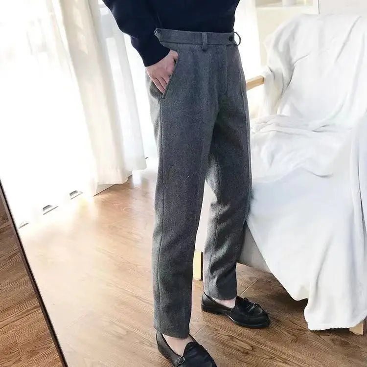Trousers for Men Gray Herringbone Men's Trousers Retro Autumn Wool Tweed Pants Men's Clothing Plus Size for Gentleman Trousers - TheGlamTrend14:771gray wool;5:100013888gray wool40Trousers for Men Gray Herringbone Men's Trousers Retro Autumn Wool Tweed Pants Men's Clothing Plus Size for Gentleman Trousers