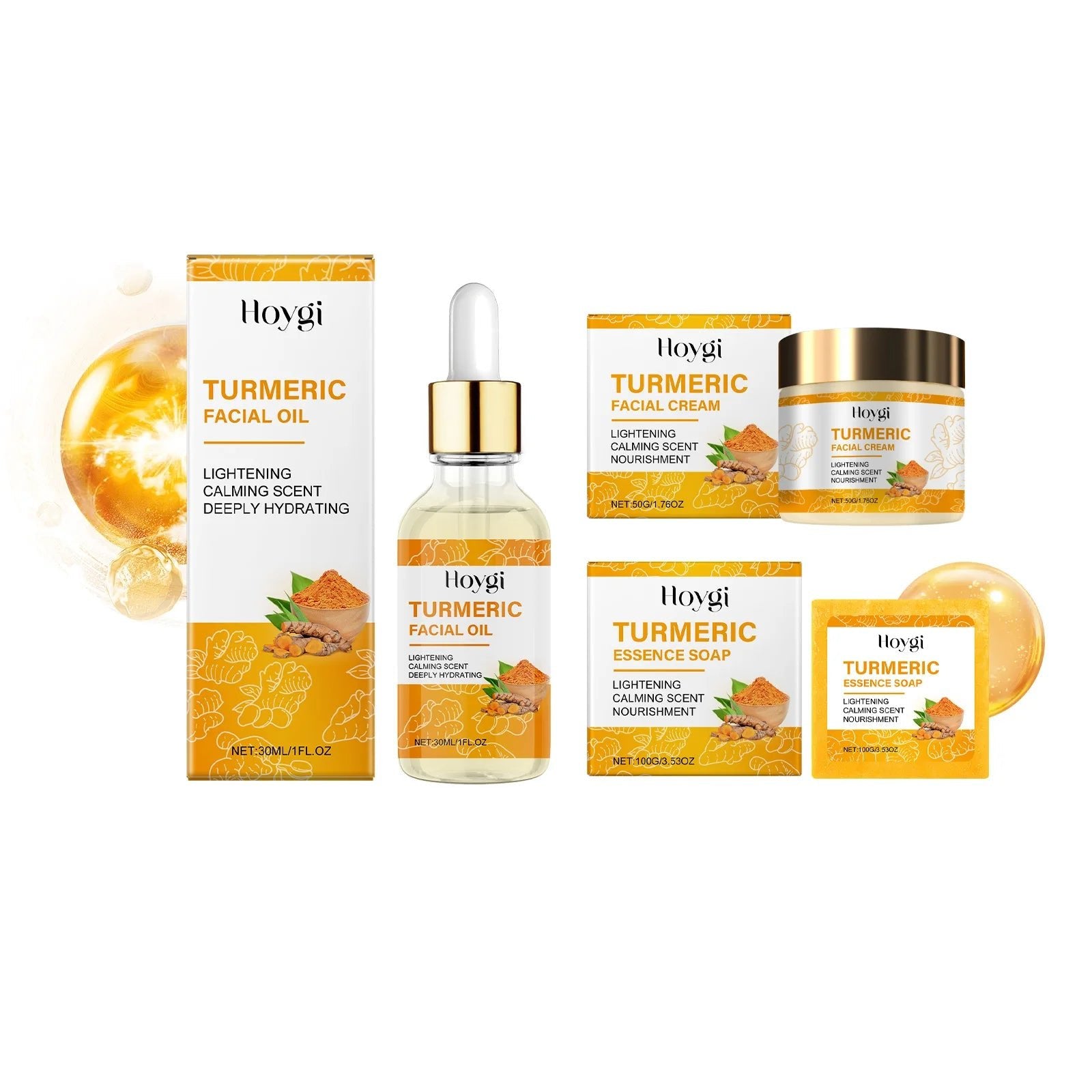 Turmeric Skincare Set Body Soap Anti Acne Dark Spot Corrector Improve Dry Skin Moisturizing Face Cream Brightening Facial Serum - TheGlamTrend14:1753pcs Set3pcs SetTurmeric Skincare Set Body Soap Anti Acne Dark Spot Corrector Improve Dry Skin Moisturizing Face Cream Brightening Facial Serum