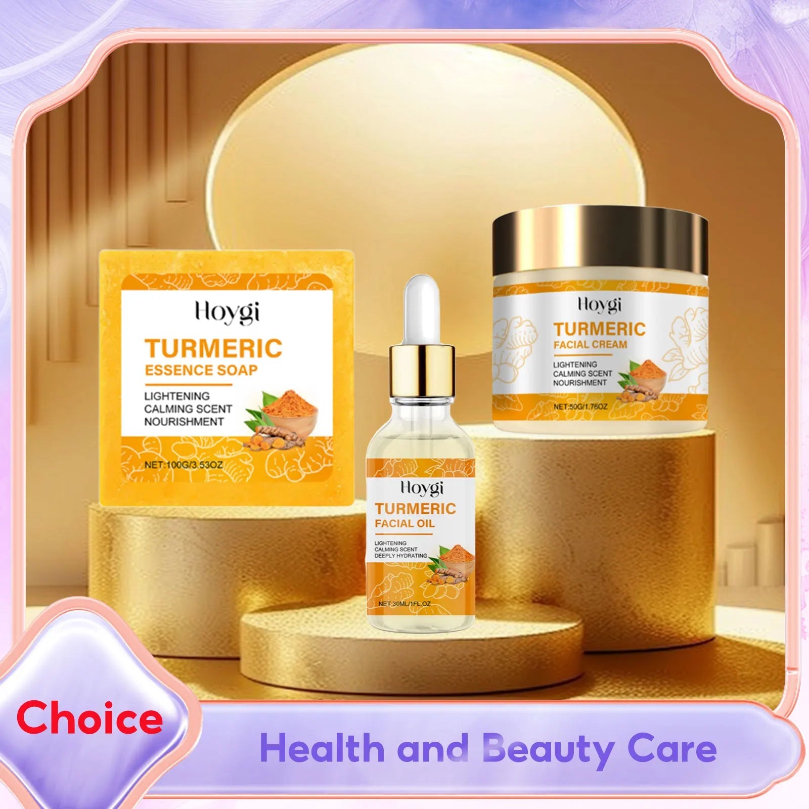 Turmeric Skincare Set Body Soap Anti Acne Dark Spot Corrector Improve Dry Skin Moisturizing Face Cream Brightening Facial Serum - TheGlamTrend14:365462Serum 60mlSerum 60mlTurmeric Skincare Set Body Soap Anti Acne Dark Spot Corrector Improve Dry Skin Moisturizing Face Cream Brightening Facial Serum
