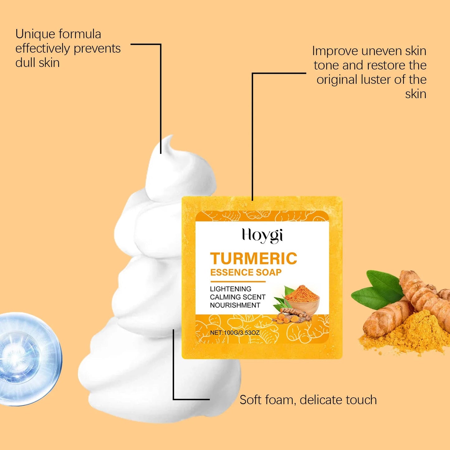 Turmeric Skincare Set Body Soap Anti Acne Dark Spot Corrector Improve Dry Skin Moisturizing Face Cream Brightening Facial Serum - TheGlamTrend14:365462Serum 60mlSerum 60mlTurmeric Skincare Set Body Soap Anti Acne Dark Spot Corrector Improve Dry Skin Moisturizing Face Cream Brightening Facial Serum