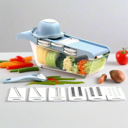 Vegetable Cutter Steel Blade - TheGlamTrend14:200006152pinkpinkVegetable chopper with detachable blades and a variety of vegetables on a white background