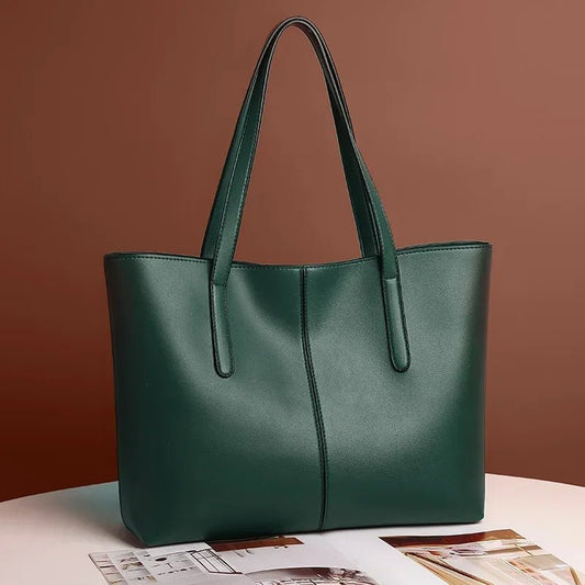 Women Fashion Bag Tote Bags for PU Shoulder Bag for Women Versatile Large Capacity Bags Split Leather Totes Handbag Work Travel - TheGlamTrend14:193GreenGreenWomen Fashion Bag Tote Bags for PU Shoulder Bag for Women Versatile Large Capacity Bags Split Leather Totes Handbag Work Travel