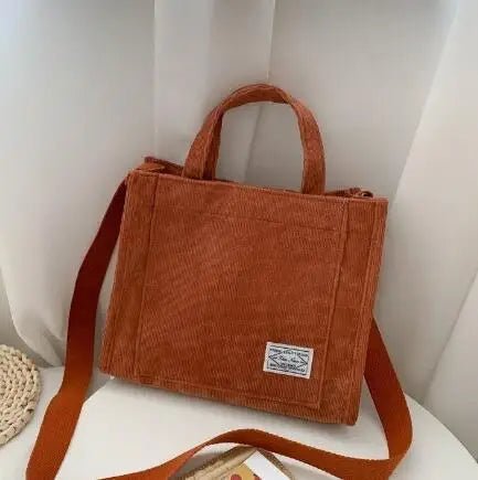 Women Handbag Simple Corduroy Portable Large Capacity HandBag Ins Fashion Trend Small Square Handbag Single Shoulder Bags - TheGlamTrend14:100018786BROWNBROWNWomen Handbag Simple Corduroy Portable Large Capacity HandBag Ins Fashion Trend Small Square Handbag Single Shoulder Bags