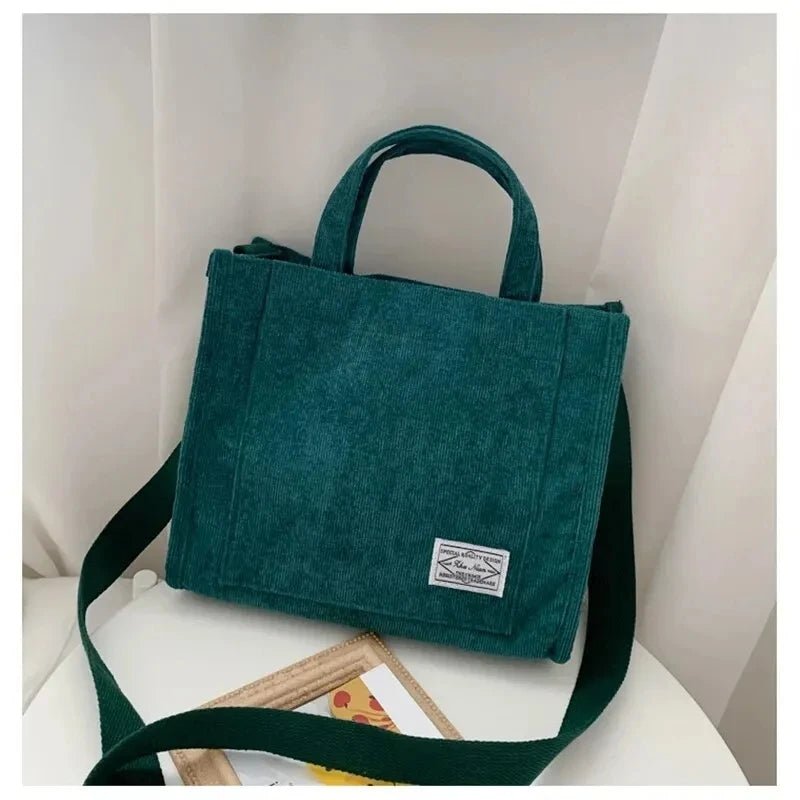 Women Handbag Simple Corduroy Portable Large Capacity HandBag Ins Fashion Trend Small Square Handbag Single Shoulder Bags - TheGlamTrend14:175greenWomen Handbag Simple Corduroy Portable Large Capacity HandBag Ins Fashion Trend Small Square Handbag Single Shoulder Bags