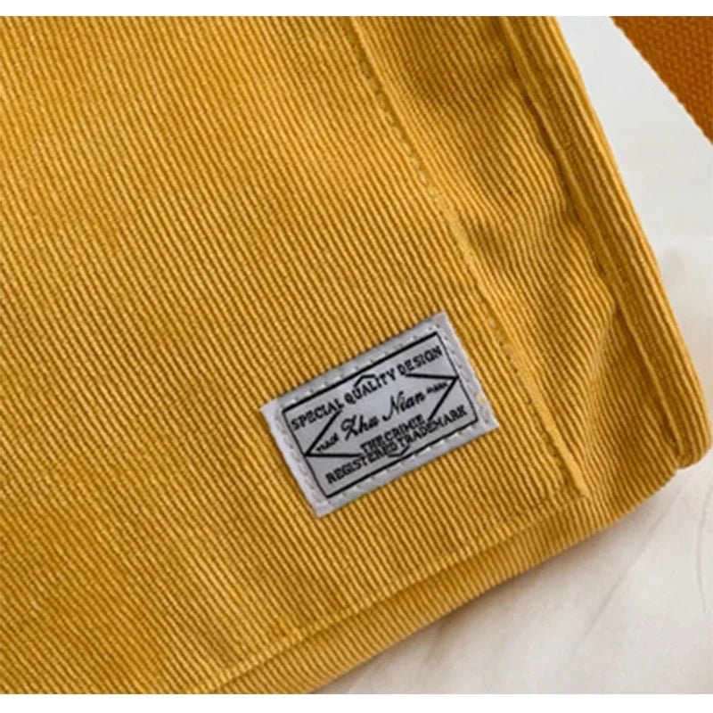 Women Handbag Simple Corduroy Portable Large Capacity HandBag Ins Fashion Trend Small Square Handbag Single Shoulder Bags - TheGlamTrend14:366YellowWomen Handbag Simple Corduroy Portable Large Capacity HandBag Ins Fashion Trend Small Square Handbag Single Shoulder Bags