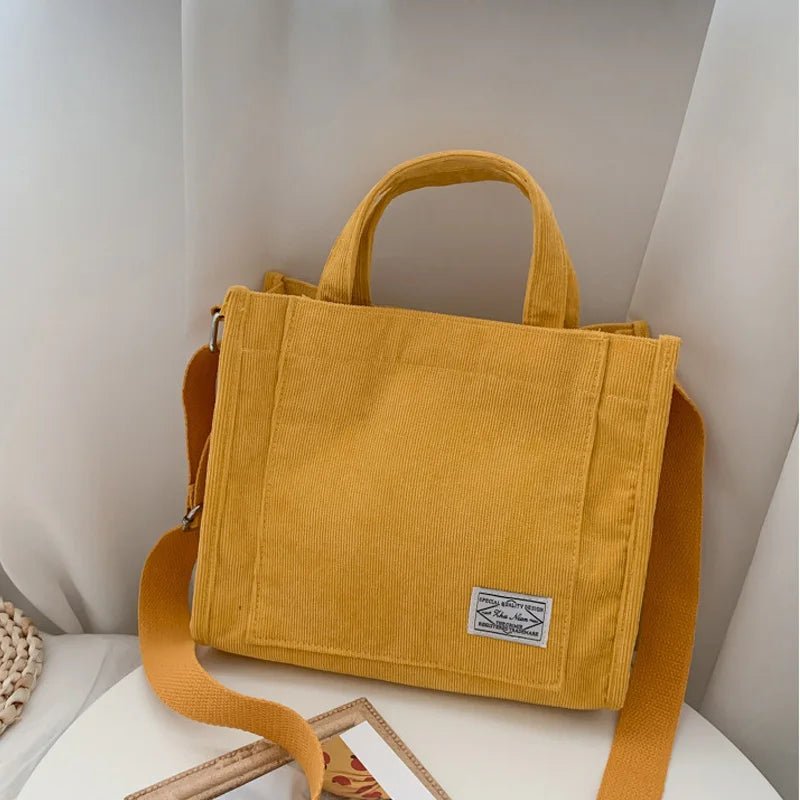 Women Handbag Simple Corduroy Portable Large Capacity HandBag Ins Fashion Trend Small Square Handbag Single Shoulder Bags - TheGlamTrend14:366YellowWomen Handbag Simple Corduroy Portable Large Capacity HandBag Ins Fashion Trend Small Square Handbag Single Shoulder Bags