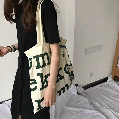 Women's Bag Cheap Casual Large Capacity Shoulder Bags Shopper Canvas Letter Fashion Harajuku Zipper Print Handbags - TheGlamTrend14:771BlackBlackWomen's Bag Cheap Casual Large Capacity Shoulder Bags Shopper Canvas Letter Fashion Harajuku Zipper Print Handbags
