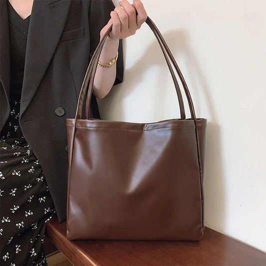 Women's Bag Simple Large Capacity Shoulder Bags For Women Waterproof Tote Bag Daily Commuting Handbag - TheGlamTrend14:365458brownbrownWomen's Bag Simple Large Capacity Shoulder Bags For Women Waterproof Tote Bag Daily Commuting Handbag