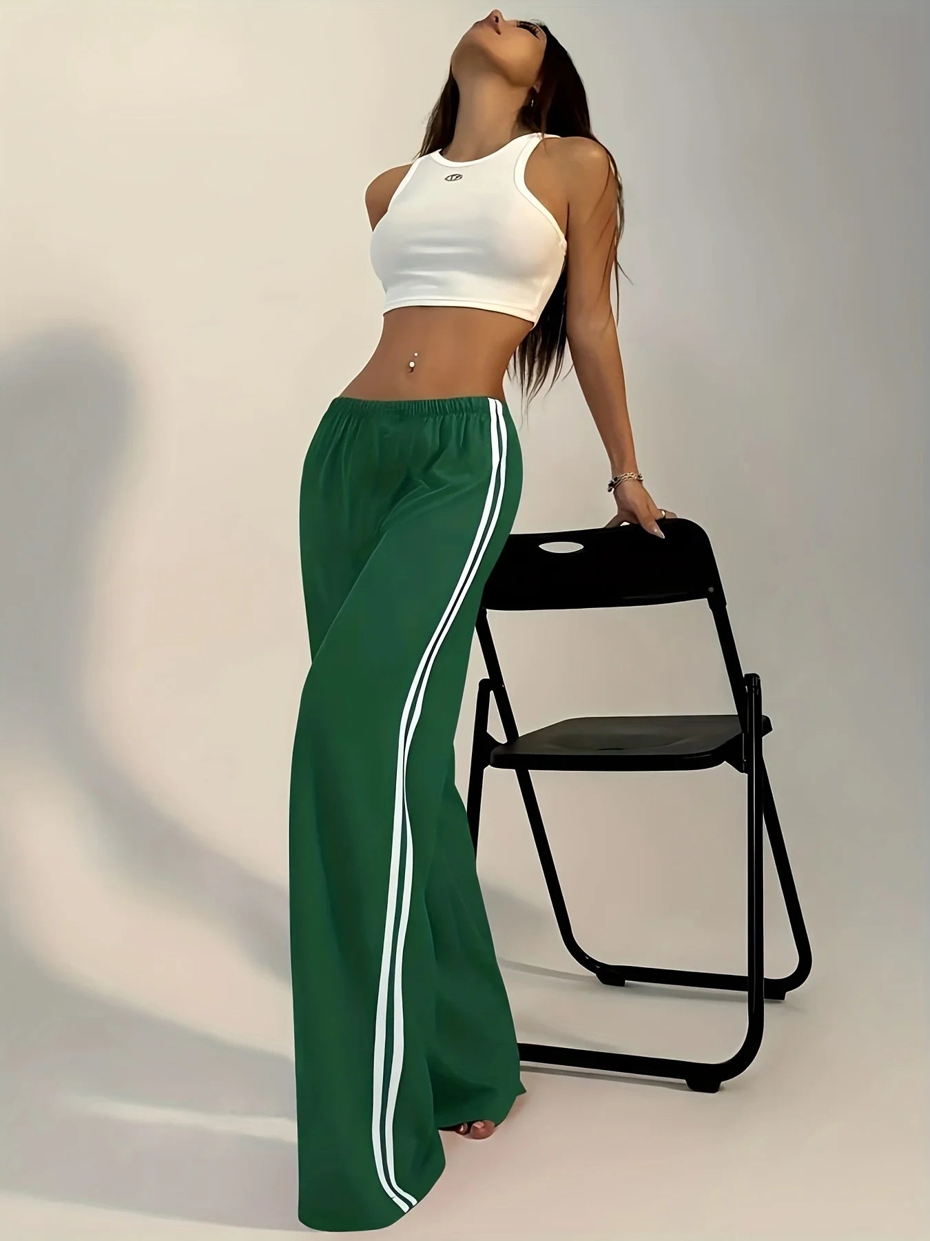 Women's casual long pants versatile fashion trousers spring and autumn style girls solid color pants - TheGlamTrend14:175;5:872greenXSWomen's casual long pants versatile fashion trousers spring and autumn style girls solid color pants