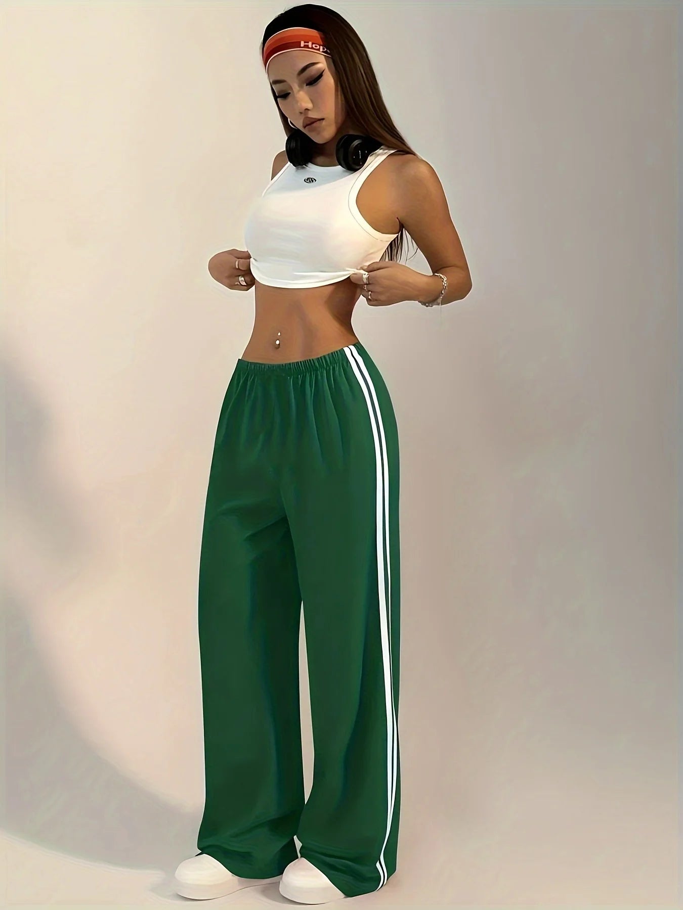 Women's casual long pants versatile fashion trousers spring and autumn style girls solid color pants - TheGlamTrend14:175;5:872greenXSWomen's casual long pants versatile fashion trousers spring and autumn style girls solid color pants