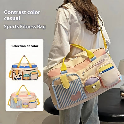 Women's Gym Tote Bags - Gym bags, large capacity sports bags for yoga, travel and fitness essentials - stylish design - tan - TheGlamTrend14:173blueblueWomen's Gym Tote Bags - Gym bags, large capacity sports bags for yoga, travel and fitness essentials - stylish design - tan