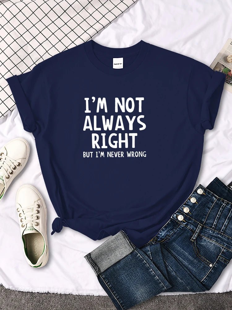 Women's T-Shirt Cool Interesting Letters Printed Tees Female Summer Oversized Tshirt Woman Round Neck Casual Tshirt Tops - TheGlamTrend14:1254Dark Blue;5:361386Dark BlueMWomen's T-Shirt Cool Interesting Letters Printed Tees Female Summer Oversized Tshirt Woman Round Neck Casual Tshirt Tops