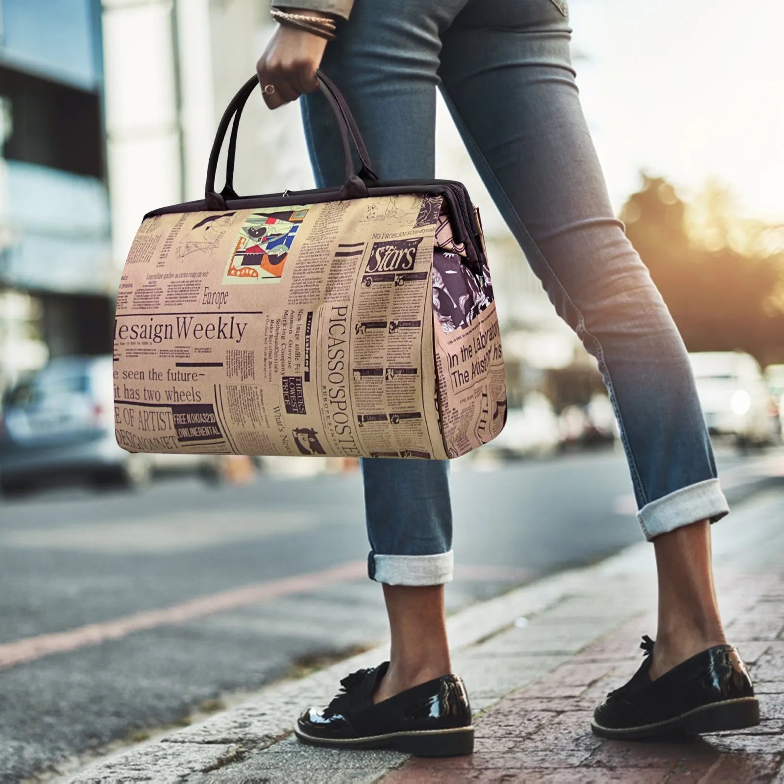 Women'S Waterproof Handbag Travel Bag Newspaper Printed Vintage Bag Fashion Women'S Handbag Bags For Women сумка женская Bolso - TheGlamTrend14:1419213620Multi color;5:200001598One SizeMulti colorOne SizeWomen'S Waterproof Handbag Travel Bag Newspaper Printed Vintage Bag Fashion Women'S Handbag Bags For Women сумка женская Bolso