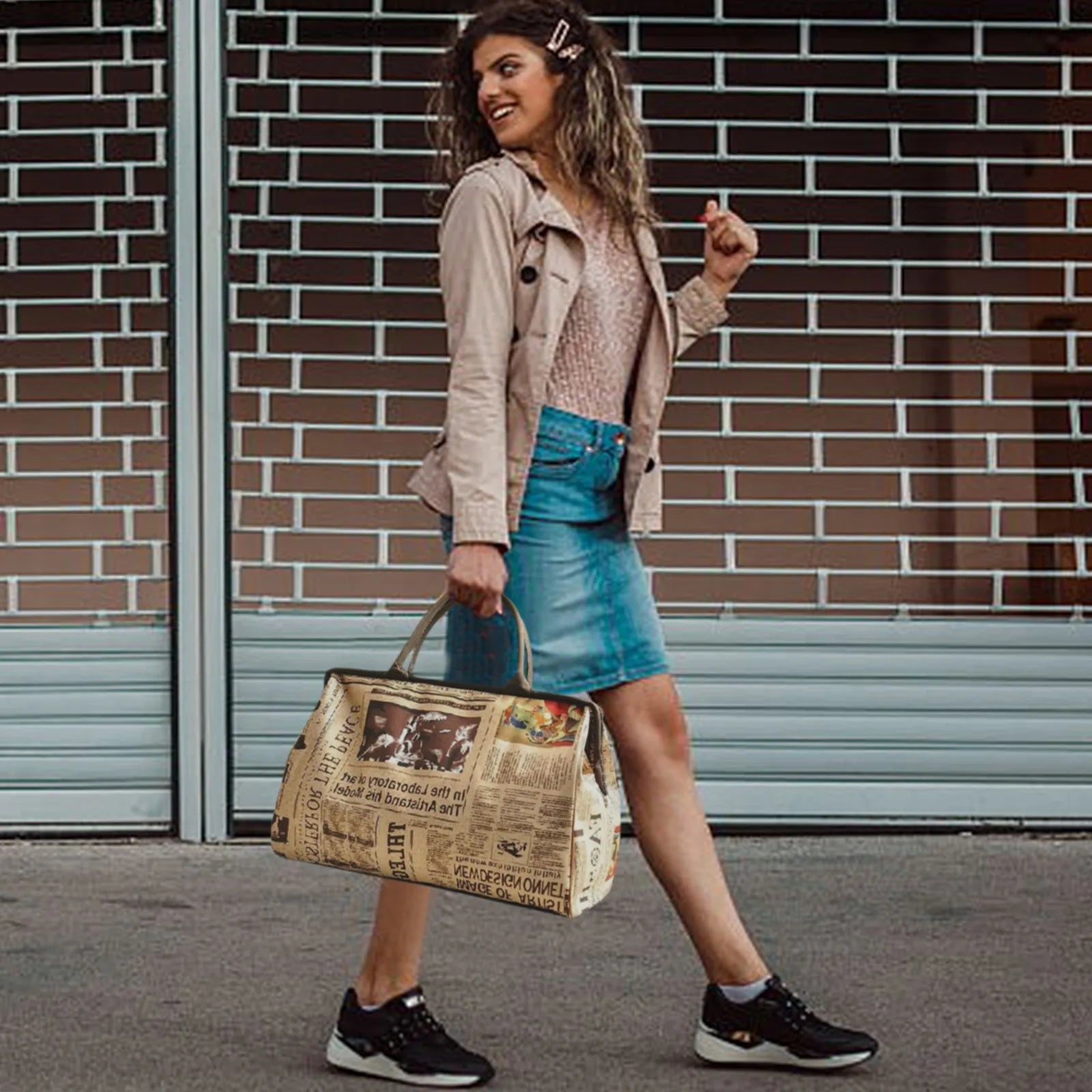 Women'S Waterproof Handbag Travel Bag Newspaper Printed Vintage Bag Fashion Women'S Handbag Bags For Women сумка женская Bolso - TheGlamTrend14:1419213620Multi color;5:200001598One SizeMulti colorOne SizeWomen'S Waterproof Handbag Travel Bag Newspaper Printed Vintage Bag Fashion Women'S Handbag Bags For Women сумка женская Bolso